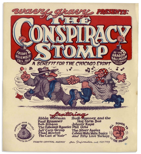 Robert Crumb ''The Conspiracy Stomp'' First Printing Poster From 1969